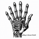 Creepy Gothic Skeleton Hand Coloring Pages 4