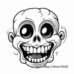 Creepy Laughing Skull Coloring Pages for Kids 2