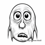 Creepy Monster Nose Coloring Pages for Halloween 3