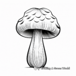 Cremini Mushroom Coloring Pages for Children 2