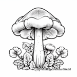 Cremini Mushroom Coloring Pages for Children 3