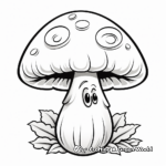 Cremini Mushroom Coloring Pages for Children 4