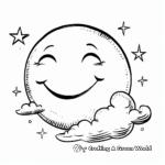 Crescent Moon and Evening Sun Coloring Pages 4