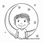 Crescent to Full Moon Phases Coloring Pages 2