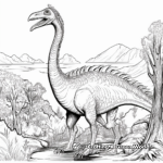 Cretaceous Period Therizinosaurus Coloring Pages 3