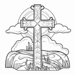 Cross with Dove Coloring Pages 2