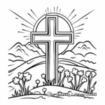 Cross with Dove Coloring Pages 4