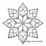 Crystal-Like Snowflake Coloring Pages 1