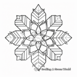 Crystal-Like Snowflake Coloring Pages 2