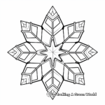 Crystal-Like Snowflake Coloring Pages 3