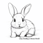 Cuddly Baby Bunny and Mommy Coloring Pages 2
