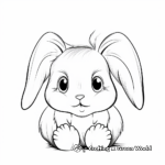 Cuddly Baby Bunny and Mommy Coloring Pages 3