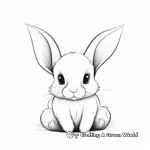 Cuddly Baby Bunny and Mommy Coloring Pages 4