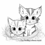 Cuddly Bengal Kittens Coloring Pages 3
