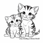 Cuddly Bengal Kittens Coloring Pages 4