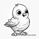 Cuddly Cartoon Pigeon Coloring Pages 2