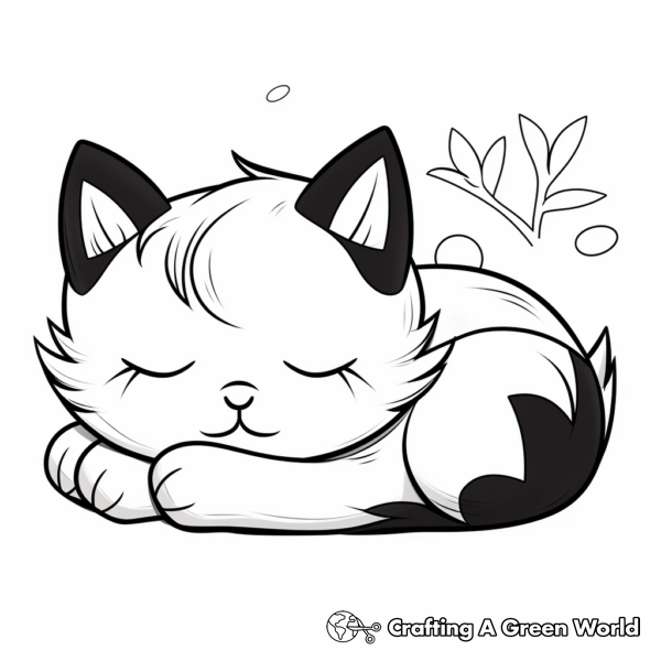 Kawaii Cat Coloring Pages - Free &amp; Printable!
