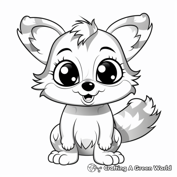 Cute Cartoon Animals With Big Eyes Coloring Pages - Free & Printable!