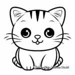 Cuddly Scottish Fold Cat Face Coloring Pages 4
