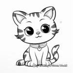Cuddly Shorthair Kitty Coloring Pages for Kids 2