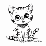 Cuddly Shorthair Kitty Coloring Pages for Kids 3
