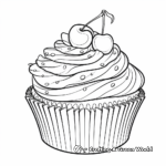 Cupcake with fruits on the top Coloring Pages 2