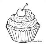 Cupcake with fruits on the top Coloring Pages 4