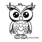Curious Cartoon Owl Coloring Pages 3