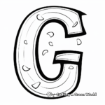 Cursive Handwriting Letter G Coloring Pages 1