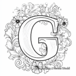 Cursive Handwriting Letter G Coloring Pages 4