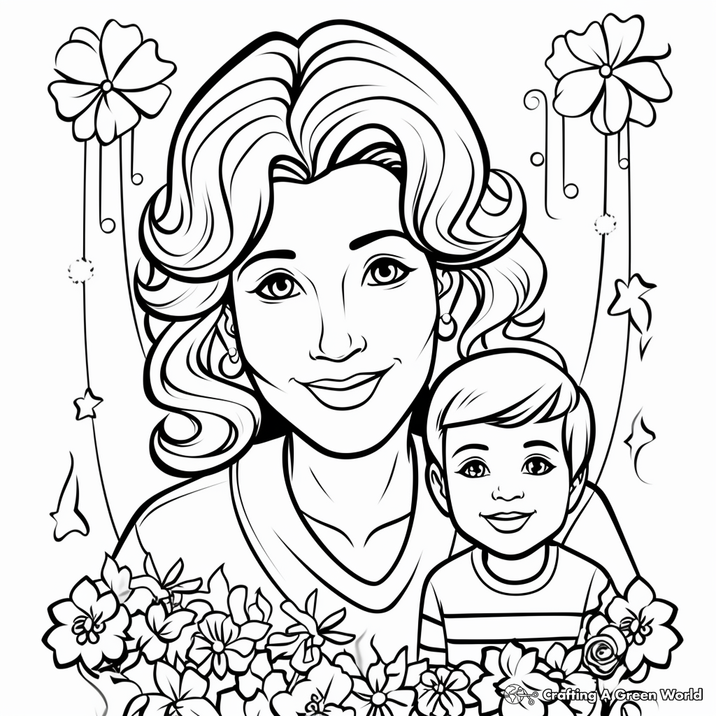 Customizable Happy Birthday Mom Coloring Pages 2