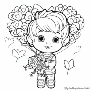 Customizable Valentine's Day Toddler Coloring Pages 2