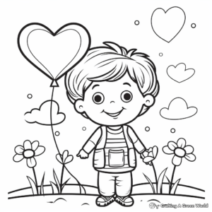 Customizable Valentine's Day Toddler Coloring Pages 4