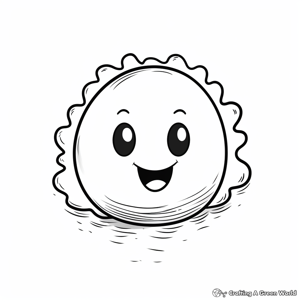 Cute and Fluffy Fried Egg Coloring Pages 3