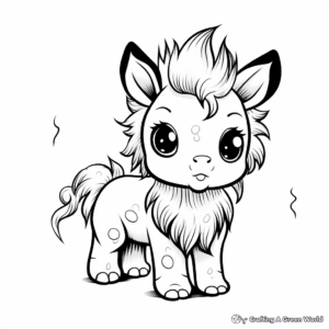 Cute and Friendly Unicorn Coloring Pages for Kids 3