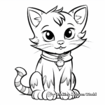 Cute and Playful Domestic Kitty Coloring Pages 2