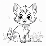 Cute and Playful Domestic Kitty Coloring Pages 3