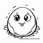 Cute Animal-Themed Fried Egg Coloring Pages 4