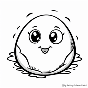 Cute Animal-Themed Fried Egg Coloring Pages 4