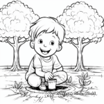 Cute Arbor Day Tree Planting Coloring Pages 1