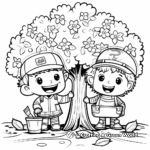 Cute Arbor Day Tree Planting Coloring Pages 2