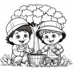 Cute Arbor Day Tree Planting Coloring Pages 3