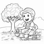 Cute Arbor Day Tree Planting Coloring Pages 4