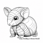 Cute Armadillo Baby Coloring Pages 1