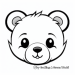 Cute Baby Bear Face Coloring Pages 1