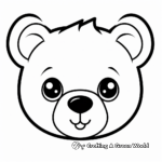 Cute Baby Bear Face Coloring Pages 3