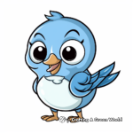 Cute Baby Blue Bird Coloring Pages 4