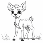 Cute Baby Deer Coloring Pages for Toddlers 2