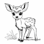Cute Baby Deer Coloring Pages for Toddlers 3