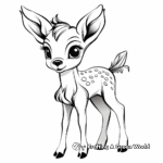 Cute Baby Deer Coloring Pages for Toddlers 4